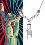 S925 Italian Horn Pepper Necklace Lucky Hand Protection Amulet Jewelry Mano Cornuto Cornicello Hand for Men Women Punk Hippie Rock Y Necklace Sterling Silver Charm