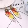tmtonmoon Unique Big Monarch Colorful Butterfly Wing Gold Drop Dangle Earrings Crystal Wing Earring Fashion Insect Jewelry For Women Girls Teens Gifts