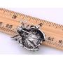 Alilang Antique Silvery Tone Shine Crystal Rhinestones Ladybug Beetle Insect Brooch Pin
