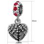 JMQJewelry Angel Wings Heart Love Birthstone Dangle Charms Beads for Bracelets Mother Father Gifts