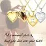 Women Girls Locket Necklace Platinum 18K Gold Photo Lockets that Hold Picture,Chain 20 Inch Personalized Gift Custom Love Heart Image Necklaces
