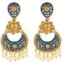 Ethnadore Indian Bollywood Antique Gold Plated Crystal Kundan Chandbali Earrings Set Jewelry Ethnadore Indian Bollywood Antique Gold Plated Crystal Kundan Chandbali Earrings Set Jewelry