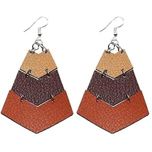 TIDOO Jewelry Elegant Leather Earrings for Women TIDOO Jewelry Elegant Leather Earrings for Women
