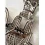 Shop-iGold Custom Plug Men Women 925 Italy White Gold Finish Iced Silver Charm Ice Out Pendant Stainless Steel Real 3 mm Rope Chain, Mans Jewelry, Iced Pendant, Rope Necklace 16''- 24''