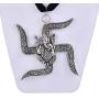 Saissa Oxidised Metal Swastik Pendant Indian Necklace Boho Jewelry for Women