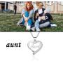 FUSTMW Aunt Necklace Aunt Gifts from Niece Nephew Aunt Aunt Pendant Jewelry Birthday Gifts for Auntie