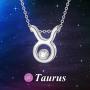 AOBOCO 925 Sterling Silver 12 Constellation Horoscope Zodiac Astrology Pendant Necklace with Austrian Crystal