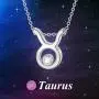 AOBOCO 925 Sterling Silver 12 Constellation Horoscope Zodiac Astrology Pendant Necklace with Austrian Crystal AOBOCO 925 Sterling Silver 12 Constellation Horoscope Zodiac Astrology Pendant Necklace with Austrian Crystal