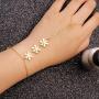 Ajacry Boho Flower Bracelet Gold Finger Hand Chain Jewelry for Women and Girls