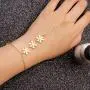 Ajacry Boho Flower Bracelet Gold Finger Hand Chain Jewelry for Women and Girls Ajacry Boho Flower Bracelet Gold Finger Hand Chain Jewelry for Women and Girls