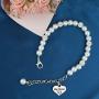 LParkin Sister Bracelets Big Sister Little Sister Middle Sister Bracelet Set Sister Gift Pearl Jewelry