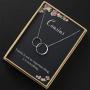 Two Interlocking Infinity Double Circles Necklace S925 Sterling Silver Mother Daughter Sister Jewelry Gift for Women
