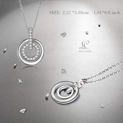 LADY COLOUR Necklace for Women Jewelry Made with Crystals from Austria Birthday Anniversary for Wife Girlfriend Sister with Gift Box, Soft Cloth