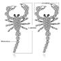 GBAHFY 3D Punk Rhinestone Scorpion Earrings Stud for Women,Fashionable Alternative Exaggerated Ornaments