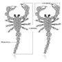 GBAHFY 3D Punk Rhinestone Scorpion Earrings Stud for Women,Fashionable Alternative Exaggerated Ornaments
