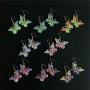 8 Pairs Of Butterfly Earrings, light weight Acrylic Colored Earrings Women And Girls Fashion Jewelry Gift,Earrings Sets (8 Pairs earring set)