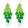 RareLove Silver Plated Multi Green Shamrock Chandelier Piercing Dangle Earrings Alloy St Patricks Day Gift For Women Girls RareLove Silver Plated Multi Green Shamrock Chandelier Piercing Dangle Earrings Alloy St Patricks Day Gift For Women Girls