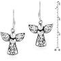 Guardian Angel of Love .925 Sterling Silver Dangle Earrings
