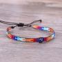 KELITCH Women Pearl Bracelets Wax Rope Wrap Bracelets Miyuki Beads Friendship Jewelry for Summer