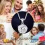 Aria Belle 18K White Gold Plated Round Cubic Zirconia Halo Pendant Necklaces for Women Aria Belle 18K White Gold Plated Round Cubic Zirconia Halo Pendant Necklaces for Women