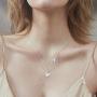 SHERLOVE 14K Gold/Sterling Silver Plated Butterfly Necklace Simple Dainty Pendant Necklace Trendy Jewelry for Women Teen Girls