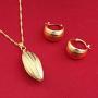 Ethiopian Set Necklace Pendant Earring Set Joias Ouro 22k Gold Plated Jewelry African Bridal Wedding