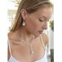 Mariell Sparkling Clear Rhinestone Necklace and Earrings Set for Proms, Bridesmaids Gifts and Weddings