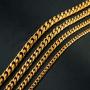 Men Chunky Miami Curb Cuban Chain Necklace 18k Real Gold Plated Stainless Steel Link Necklace for Men Women 6mm to 11mm 16 Inches to 36 Inches
