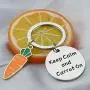 CENWA Carrot Pendant Jewelry Keep Calm and Carrot On Keychain Vegan Jewelry Vegetarian Gift Carrot Lover Gift