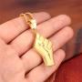 PAURO Stainless Steel Vintage Champion Fist Gold Pendant Titanium Chain Mens Necklace