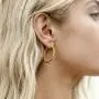 PAVOI 14K Gold Plated Sterling Silver Post Monet Oval Chunky Lightweight Hoop Earrings for Women