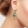 Santuzza Butterfly Drop Earrings 925 Sterling Silver Green Spinel Gold Star Flower Dangle Earring Jewelry For Women