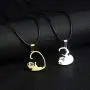 Pair Cat Couple Necklace Stainless Steel Ying Yang Friendship Cute Pet Cat Pendant for Lover Friend Family Pair Cat Couple Necklace Stainless Steel Ying Yang Friendship Cute Pet Cat Pendant for Lover Friend Family