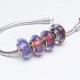 ATHENAIE Murano Glass 925 Sterling Silver Core Faceted Purple Dreamland Charms Bead for Bracelet