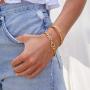gorjana Womens Wilder Chunky Curb Chain Bracelet, 18k Gold Plated, Parker Clasp