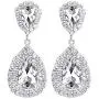 1920s Great Gatsby Art Deco Style Clip On and Pierced Rhinestone Crystal Silver Dangle Teardrop Earrings in Old Hollywood Glamour Art Deco Style 1920s Great Gatsby Art Deco Style Clip On and Pierced Rhinestone Crystal Silver Dangle Teardrop Earrings in Old Hollywood Glamour Art Deco Style