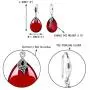 EVER FAITH 925 Sterling Silver Red Corundum Crystal Bridal Retro Leaf Teardrop Hook Dangle Earrings EVER FAITH 925 Sterling Silver Red Corundum Crystal Bridal Retro Leaf Teardrop Hook Dangle Earrings