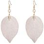 UMTNOR Natural Real Leaf Earrings Filigree Unique Evergreen Dipped Genuine Leaf Drop Dangle Gold Silver Rose Gold Earrings for Women Girls Jewelry Gifts