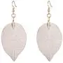 UMTNOR Natural Real Leaf Earrings Filigree Unique Evergreen Dipped Genuine Leaf Drop Dangle Gold Silver Rose Gold Earrings for Women Girls Jewelry Gifts