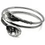 Culture Cross Adjustable Unique Silver Lily Flower Arm Cuff Bracelet |Silver Rustic Bohemian Vintage Ethnic Tribal Jewelry for Women or Men