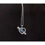 DMOMSA Sapphire Blue Cute Arrow Heart Pendant Necklace Jewelry Gift, Suitable for Ladies Gifts for Birthday Party Anniversary Valentines Day DMOMSA Sapphire Blue Cute Arrow Heart Pendant Necklace Jewelry Gift, Suitable for Ladies Gifts for Birthday Party Anniversary Valentines Day