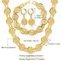 U7 Muslim Jewelry Set for Women|Platinum or 18K Gold Plated Allah Necklace Chain Link Bracelet Earrings Sets, Coin/Heart/Square Style. U7 Muslim Jewelry Set for Women|Platinum or 18K Gold Plated Allah Necklace Chain Link Bracelet Earrings Sets, Coin/Heart/Square Style.