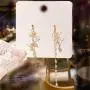 DAMLENG Boho Lightweight Unique Asymmetry Butterfly Wing Earrings with Long Tassel Dangle Gold Butterfly Earrings thread for Women Girls Vacations Gifts