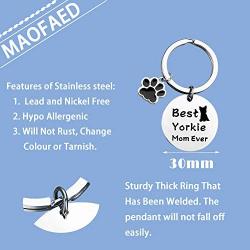 MAOFAED Dog Gift Yorkshire Terrier Gift Best Yorkie Mom Ever Dog Lover Gift Yorkshire Silky Terrier Jewelry Gift for Dog Mom