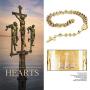 Golden George Gold Long Rosary Bead Chain Jesus Christ Crucifix Cross Catholic Pendant Necklace for Men and Women,25 Inch Chain