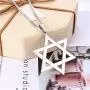 HooAMI Star of David Pendant Necklace Stainless Steel Jewish Jewelry for Men Women Religious