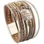 GelConnie Baroque Pearl Leather Cuff Bracelet Multi Strand Wrap Bracelets Magnetic Bohemian Bracelet for Women, Wife, Sister