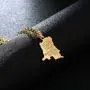 Fashion Gold Color Congo Map Pendant Necklace for Women Men Stainless Steel DRC Jewelry Gift Fashion Gold Color Congo Map Pendant Necklace for Women Men Stainless Steel DRC Jewelry Gift