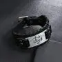 GUNGNEER Men Black Celtic Dragon Leather Bracelet Elastic Irish Strength Power Protection Irish Jewelry Accessories GUNGNEER Men Black Celtic Dragon Leather Bracelet Elastic Irish Strength Power Protection Irish Jewelry Accessories