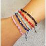 MYSTIC JEWELS by Dalia - Colour Thread Kabbalah Bracelet with Balls, Amulet, Evil Eye Protection, Good Luck
